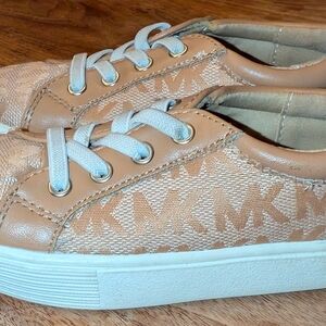 Michael Kors Tan and Cream Kids Sneakers